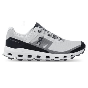 Women's On Running Cloudvista Trail Running Shoes White / Grey | PH_ON8088