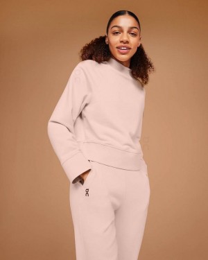 Women's On Running Crew Neck Sweatshirts Pink | PH_ON8738