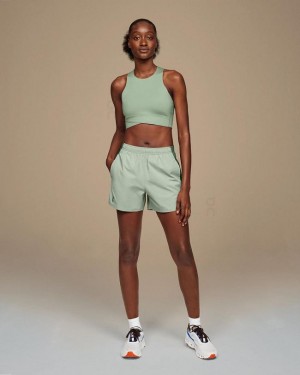 Women's On Running Essential Shorts Green | PH_ON8533