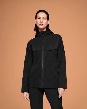 Women's On Running Explorer Jackets Black | PH_ON8985