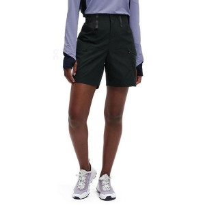 Women's On Running Explorer Shorts Black | PH_ON8069