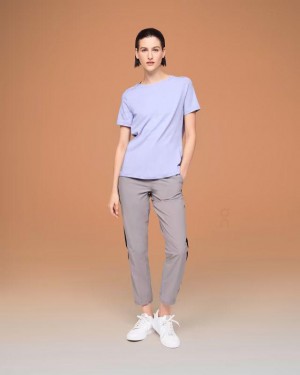 Women's On Running Focus-T T-shirts Purple | PH_ON8037