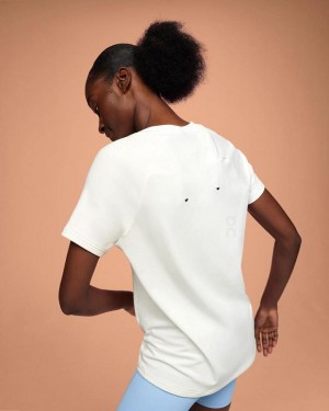 Women's On Running Focus-T T-shirts White | PH_ON8031