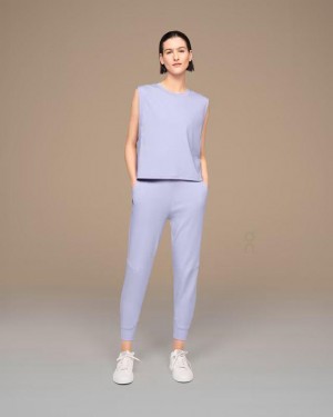 Women's On Running Focus Crop Tank Top Purple | PH_ON9145