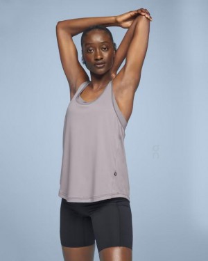 Women's On Running Focus Tank Top Grey | PH_ON8536