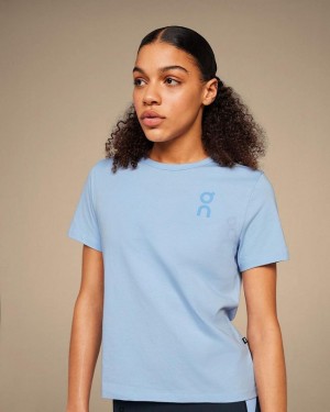 Women's On Running Graphic-T T-shirts Blue | PH_ON9163