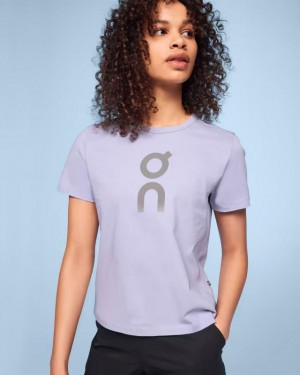 Women's On Running Graphic T-shirts Purple | PH_ON8727