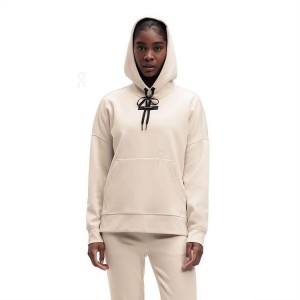 Women's On Running Hoodies Beige | PH_ON8705
