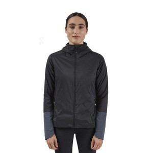 Women's On Running Insulator Jackets Black / Blue | PH_ON9039
