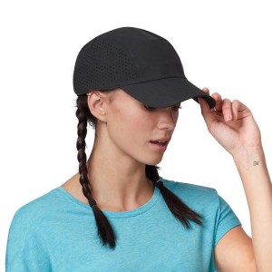 Women's On Running Lightweight Caps Black | PH_ON8083