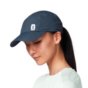 Women's On Running Lightweight Caps Navy | PH_ON9101