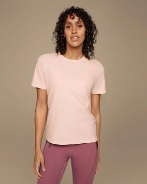 Women's On Running On-T T-shirts Rose | PH_ON8785