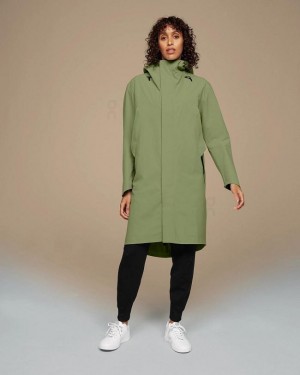 Women's On Running Parka Jackets Olive | PH_ON9154
