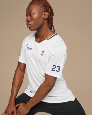 Women's On Running Penn Relays T T-shirts White | PH_ON8395
