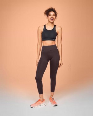 Women's On Running Performance 7/8 Leggings Brown | PH_ON8739