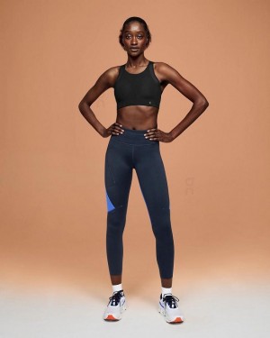 Women's On Running Performance 7/8 Leggings Royal | PH_ON8419
