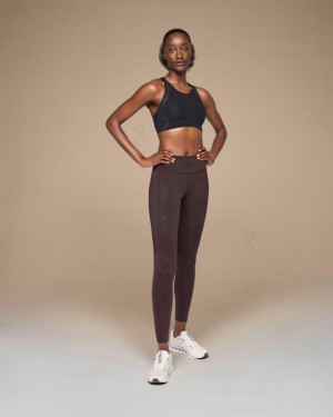 Women's On Running Performance Leggings Brown | PH_ON8989