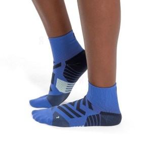 Women's On Running Performance Mid Socks Blue | PH_ON8077