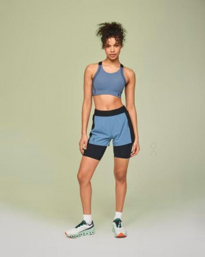Women's On Running Performance Sports Bras Blue | PH_ON8374