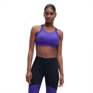 Women's On Running Performance Sports Bras Purple | PH_ON9068