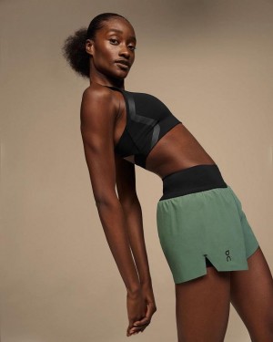 Women's On Running Running Shorts Green | PH_ON8816