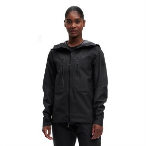 Women's On Running Storm Jackets Black | PH_ON8382