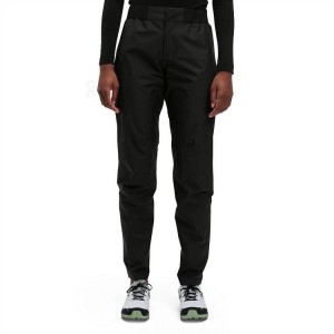 Women's On Running Storm Pants Black | PH_ON8148