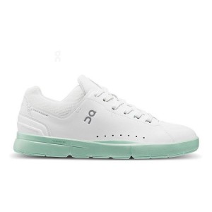 Women's On Running THE ROGER Advantage Sneakers White / Turquoise | PH_ON8842