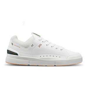 Women's On Running THE ROGER Centre Court Sneakers White / Green | PH_ON8462