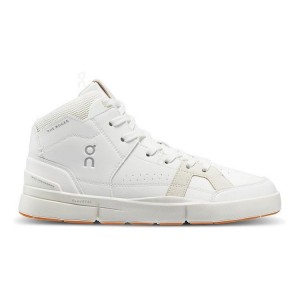 Women's On Running THE ROGER Clubhouse Mid Sneakers White | PH_ON9008
