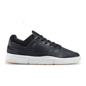 Women's On Running THE ROGER Clubhouse Sneakers Black | PH_ON9055