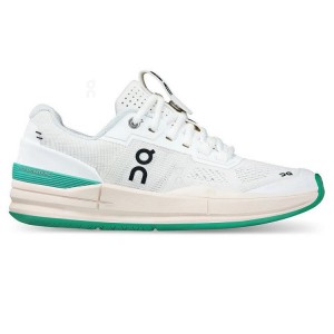 Women's On Running THE ROGER Pro Tennis Shoes White / Turquoise | PH_ON8859