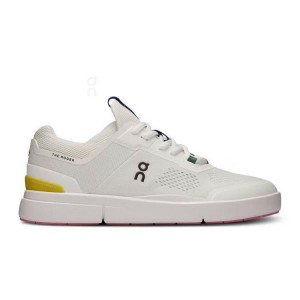 Women's On Running THE ROGER Spin Sneakers White / Yellow | PH_ON8655