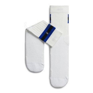Women's On Running Tennis Socks White / Blue | PH_ON9085