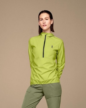 Women's On Running Waterproof Anorak Jackets Green | PH_ON8272