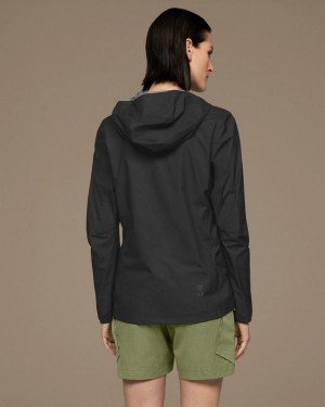 Women's On Running Waterproof Anorak Jackets Black | PH_ON8722